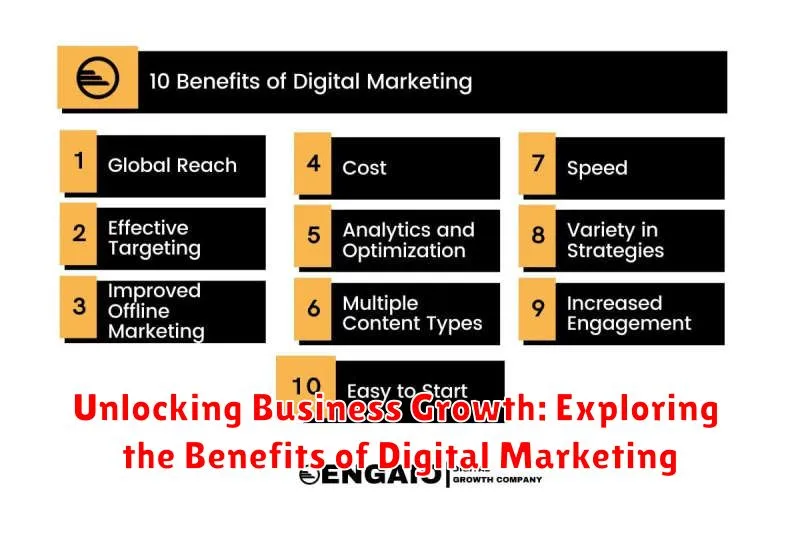 Unlocking Business Growth: Exploring the Benefits of Digital Marketing